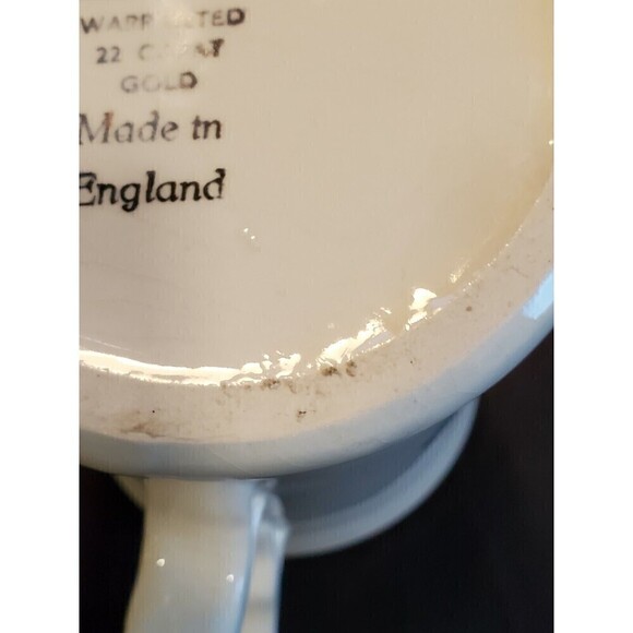 PRINCE WILLIAM WARE VINTAGE BEER STEIN ANTIQUE MORRIS AUTO 22K GOLD ENGLAND - Picture 11 of 12